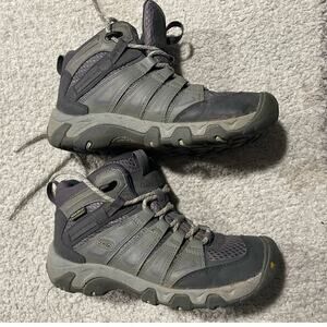 KEEN Dry Boots Women's Size 6.5 Oakridge Mid Waterproof Lace Up Gray Purple